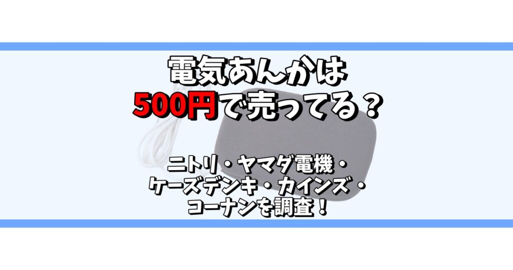 電気 あん か 500円